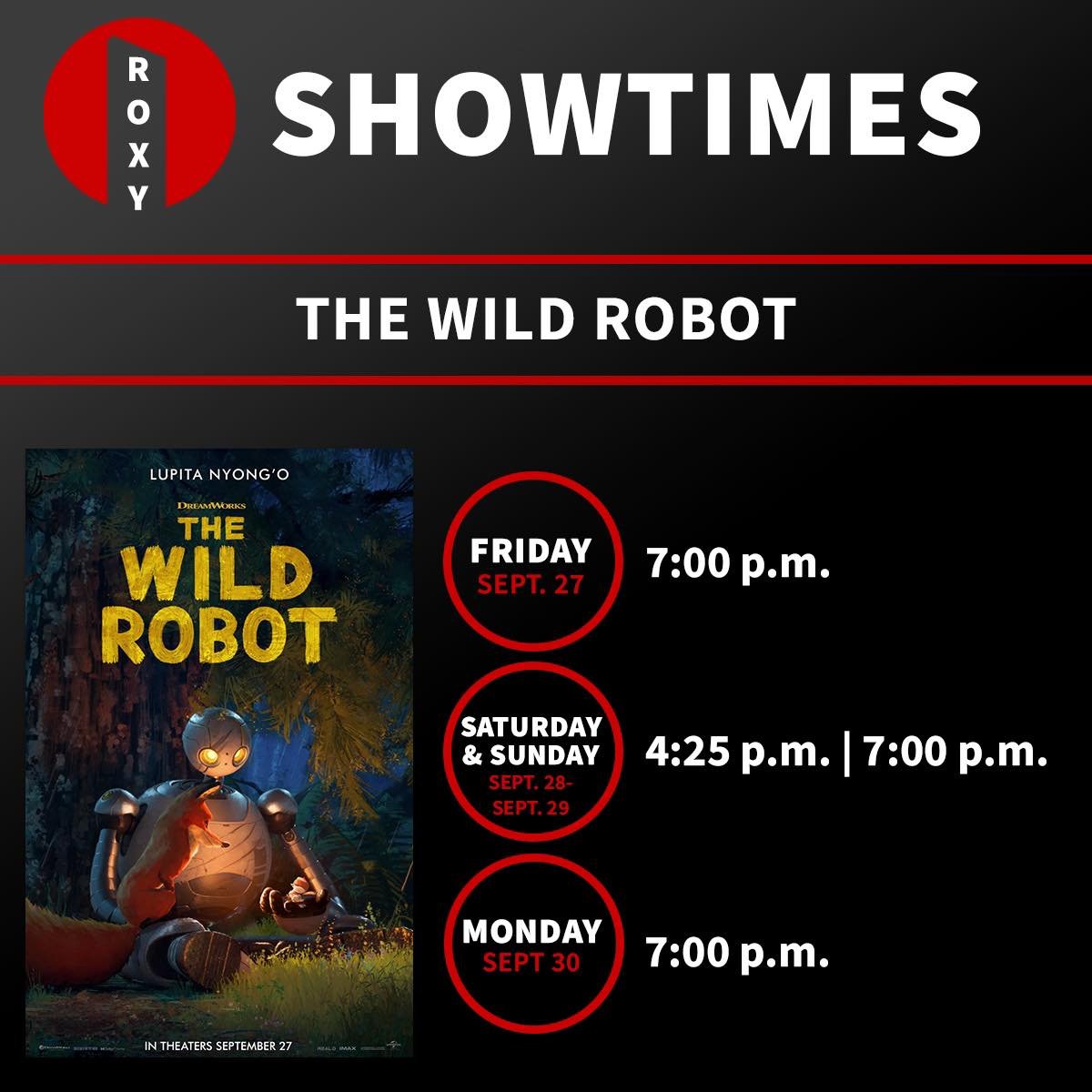 Moms bring your tissues for this weeks new movie 🥹 The Wild Robot starts today at the Roxy 5!